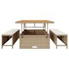vidaXL Ensemble de salle à manger pour jardin Beige polyrotin