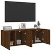 vidaXL Meubles TV muraux 2 pcs ch&ecirc;ne marron 60x30x41 cm