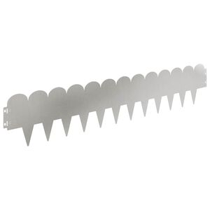 vidaXL Bordure de Pelouse 20 pc 103 x 20 cm Acier Argent&eacute;