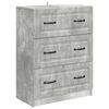 vidaXL Armoire &agrave; tiroirs Gris b&eacute;ton 66 x 34,5 x 87 cm