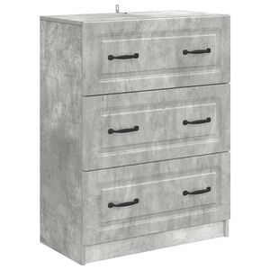 vidaXL Armoire &agrave; tiroirs Gris b&eacute;ton 66 x 34,5 x 87 cm