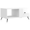 vidaXL Table basse Blanc brillant 90 x 50 x 40 cm Bois d'ing&eacute;nierie