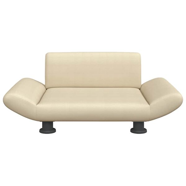 vidaXL Lit pour chien crème 70x45x28 cm tissu