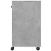 vidaXL Support d'imprimante avec roulettes gris b&eacute;ton 60x40x68,5 cm