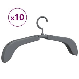 vidaXL Cintres extensibles 10 pcs Gris
