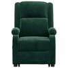 vidaXL Fauteuil de massage Vert fonc&eacute; Velours