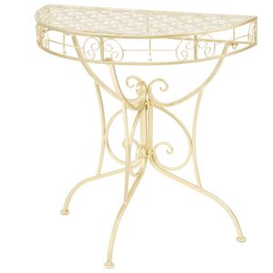 vidaXL Table d'appoint Vintage Demi-ronde M&eacute;tal 72x36x74 cm Dor&eacute;