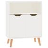 vidaXL Buffet blanc brillant 60x30x72 cm bois d'ing&eacute;nierie