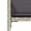 vidaXL Chaises de jardin avec coussins lot de 4 gris clair poly rotin