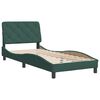 vidaXL Cadre de lit sans matelas vert fonc&eacute; 90x200 cm velours
