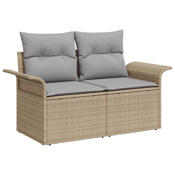 vidaXL Ensemble de canap&eacute; de jardin 9 pcs beige et gris clair
