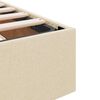 vidaXL Lit avec rangement et matelas Cr&egrave;me 140 x 200 cm Polyester