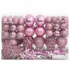 vidaXL Ensemble de boules de Noël 111 pièces rose polystyrène