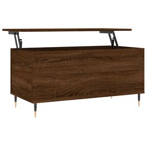 vidaXL Table basse Ch&ecirc;ne marron 90x44,5x45 cm Bois d'ing&eacute;nierie