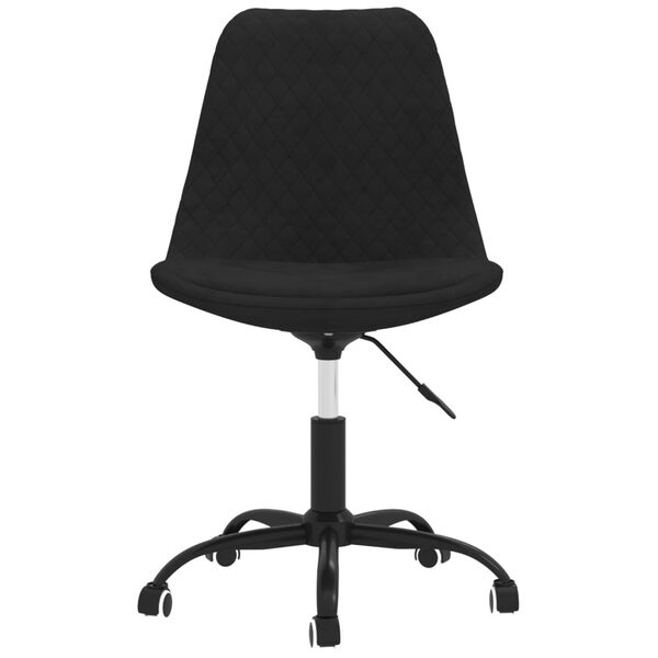 vidaXL Chaise pivotante de salle &agrave; manger Noir Tissu