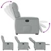 vidaXL Fauteuil inclinable &eacute;lectrique Gris clair Tissu