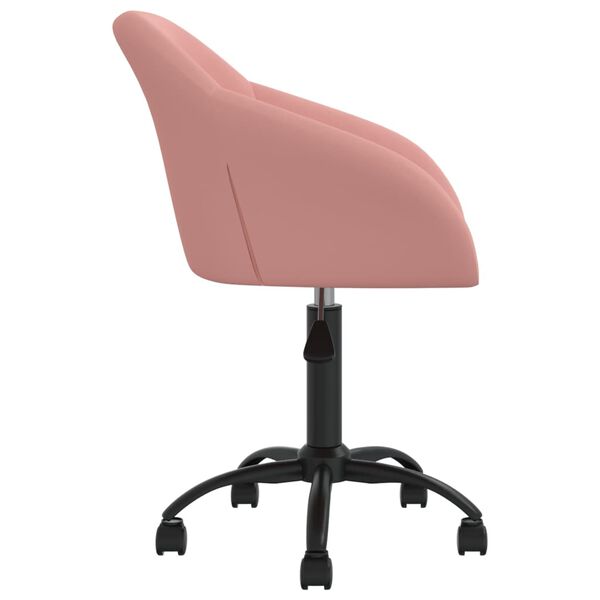 vidaXL Chaises pivotantes &agrave; manger lot de 2 rose velours