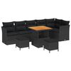 vidaXL Ensemble de canap&eacute; de jardin 9 pcs Noir polyrotin