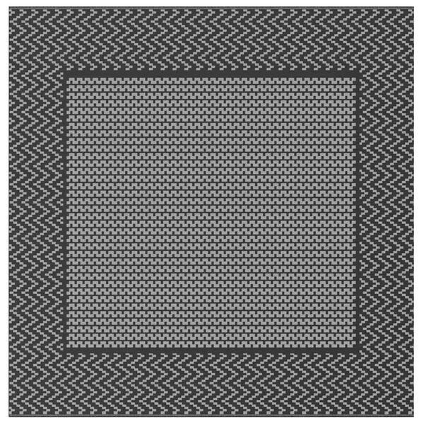 vidaXL Tapis d'ext&eacute;rieur ARAKIL Noir et gris 250 x 250 cm PP