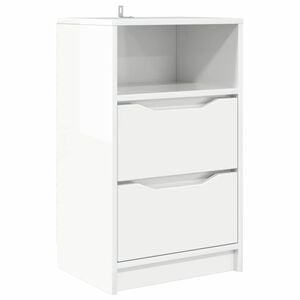 vidaXL Table de chevet Blanc brillant 40 x 30 x 467 cm