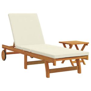 vidaXL Transat 2 pc Bois d'Acacia Massif Marron