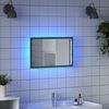 vidaXL Miroir de salle de bain &agrave; LED sonoma gris bois d'ing&eacute;nierie