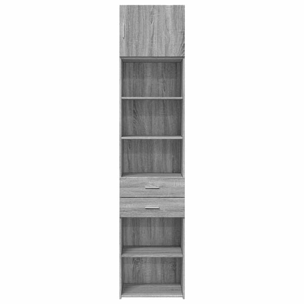 vidaXL Armoire de rangement mince sonoma gris 50x42,5x225 cm