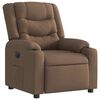 vidaXL Fauteuil inclinable &eacute;lectrique Marron Tissu