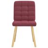 vidaXL Chaises &agrave; manger lot de 6 rouge bordeaux tissu