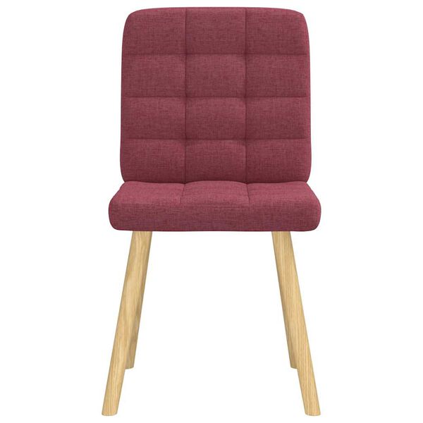 vidaXL Chaises &agrave; manger lot de 6 rouge bordeaux tissu