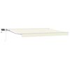 vidaXL Cadre de store manuel avec LEDs Cr&egrave;me et Blanc 5 &times; 3,5 m