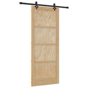 vidaXL Porte coulissante ORKDAL Naturel 86 x 211 cm Bois de pin massif