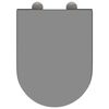 vidaXL Siège de Toilette à Libération Rapide Gris 46.2 x 36 x 4.3 cm