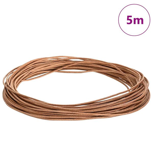 vidaXL Corde en Cuir Marron &Oslash;2 mm x 5 m Cuir