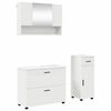 vidaXL Ensemble de mobilier de salle de bain avec tiroir 3 pcs Blanc