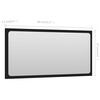 vidaXL Miroir de salle de bain Noir 80x1,5x37 cm Agglom&eacute;r&eacute;
