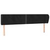 vidaXL T&ecirc;te de lit avec oreilles Noir 163x23x78/88 cm Velours
