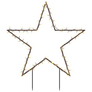 vidaXL D&eacute;coration lumineuse &eacute;toile de No&euml;l avec piquets 80 LED 60 cm