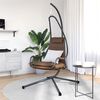 vidaXL Chaise suspendue Café 94 x 107 x 196.5 cm Acier