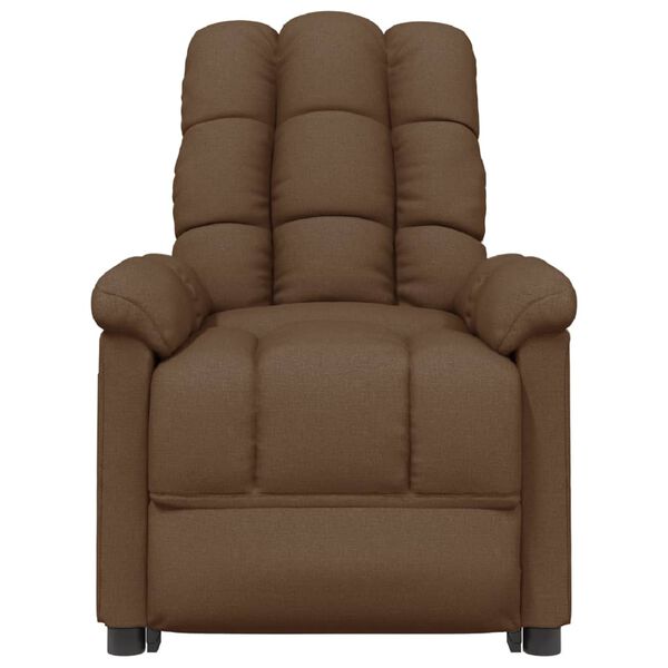 vidaXL Fauteuil de massage Marron Tissu