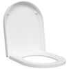 vidaXL Si&egrave;ge de toilette Blanc 48 x 36,5 x 4,5 cm Polypropyl&egrave;ne