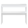 vidaXL Table console blanc 102x30x80 cm bois d'ing&eacute;nierie