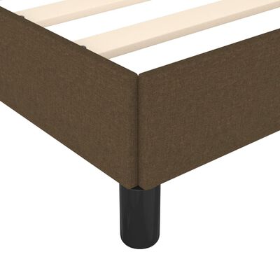 vidaXL Cadre de lit sans matelas marron foncé 200x200 cm tissu