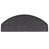 vidaXL Tapis d'escalier 10 pi&egrave;ces 65 x 24 x 4 cm Anthracite Demi-rond Grand