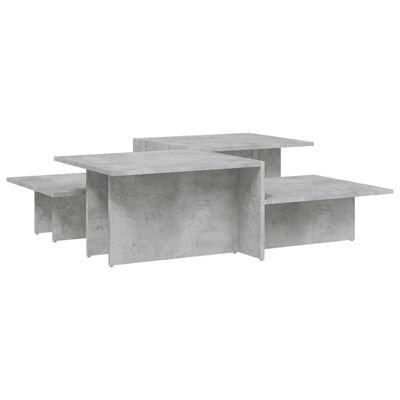 vidaXL Tables basses 2 pcs gris béton bois d'ingénierie