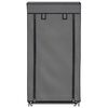 vidaXL Armoire &agrave; chaussures avec housse Gris 58x28x106 cm Tissu