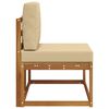 vidaXL Canap&eacute; d'ext&eacute;rieur en bout avec coussin Naturel 91 x 63 x 73 cm