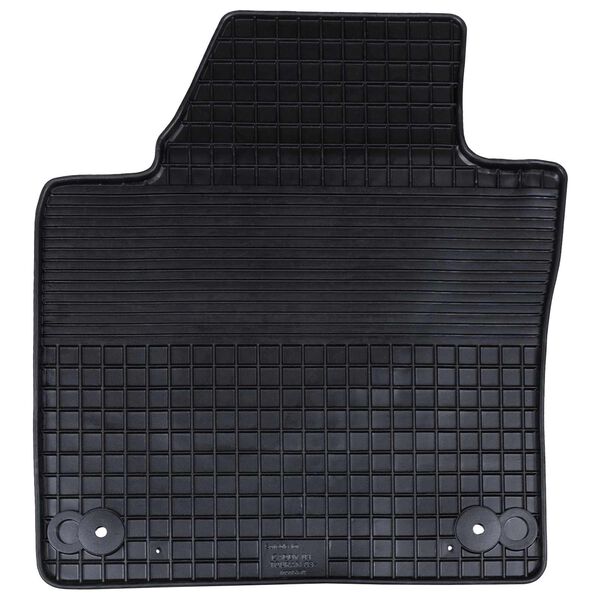 vidaXL Tapis de voiture 4 pcs Noir Caoutchouc