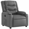 vidaXL Fauteuil inclinable électrique Gris Similicuir