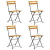 vidaXL Chaises de bistrot pliantes, lot de 4, en bois d'acacia massif